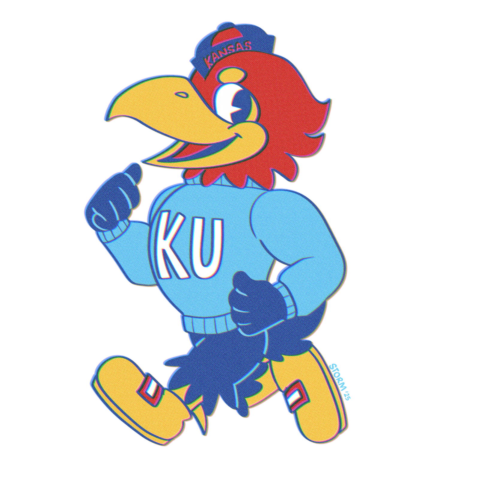 Full Body Retro Jayhawk
