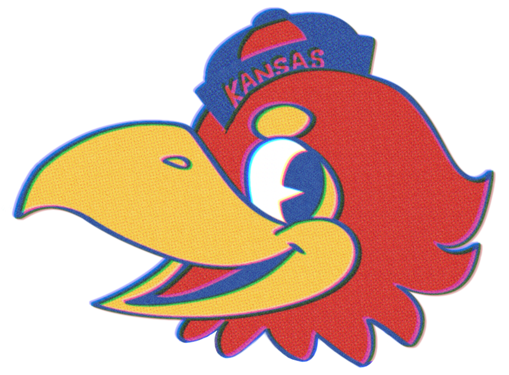 Retro Jayhawk Head
